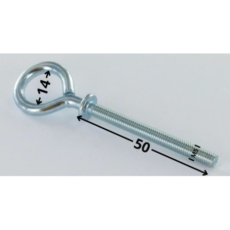 1 x Piton Machine With Collar 5X50 Zinc Plated