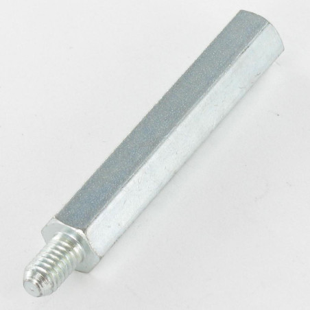 1 x Coupling Nut Hexagonal Male/Female M6/10 10X45 Thread Length: 10 Zinc Plated