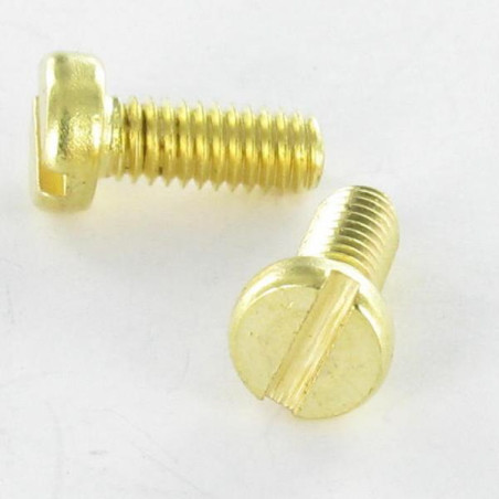 1 x Machine Screw Brass Pan Head Slotted M3X8 micro screw