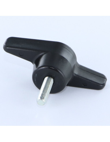 1 x Clamping handle black nylon MALE M8X10