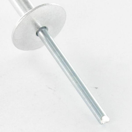 1 x Blind rivets Aluminium Stahlgewinde 4.8X14 Thickness Of Panel 7 to 9 Extra Large Head ALX