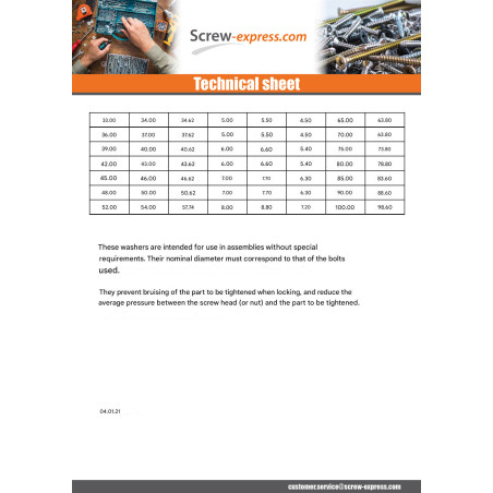 1 x Washer Flat M48X90X7 M Zinc Plated