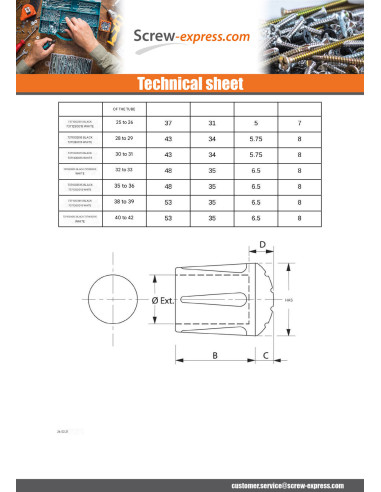 1 x Round tip enveloping vulcanized rubber...