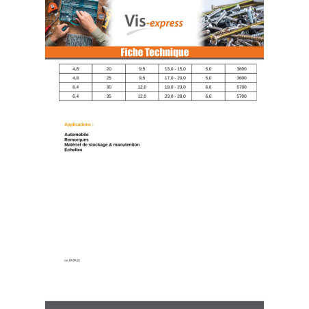 1 x Rivet Steel/ steel ZING 4.8X14 Thickness Of Panel 7 to 9 Countersunk Head