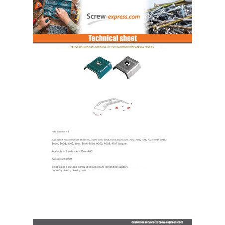 1 x Sadle Bounded Washer Epdm 40X25 Aluminium Ral9010/Pure White