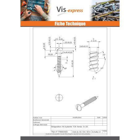 1 x Screw Stuffing Pan Head Slotted 5X35 Thread Length: 27 Yellow Zinc