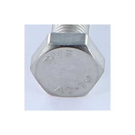 1 x Machine Screw Hexagonal Head M10X50 Fine Thread Pitch 125 Stainless Steel A2