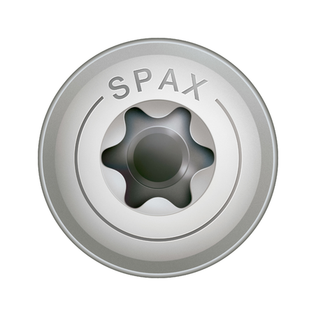 1 x Spax Carpenter Screw Disc Head Stainless Steel A2 8X120 Full Thread T40