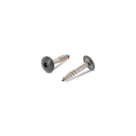 1 x Head Facade Screws T20 4.8X38 Head Diameter: 12.3 Stainless Steel A2 Ral7012/Basalt Grey