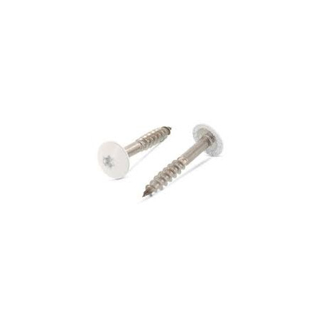 1 x Head Facade Screws T20 5.5X25 Head Diameter: 12.3 Stainless Steel A2 Ral9010/Pure White