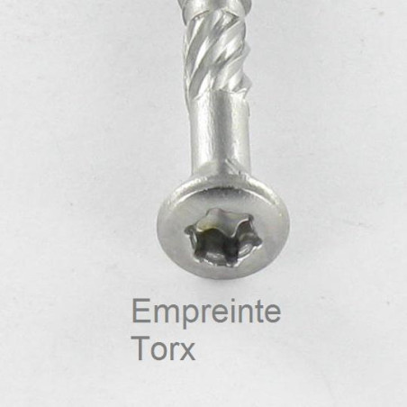 1 x Decking Screw TEKOR Pan Countersunk Head T20 4.5X60 cut Type 17 Drilling Point Stainless Steel C2