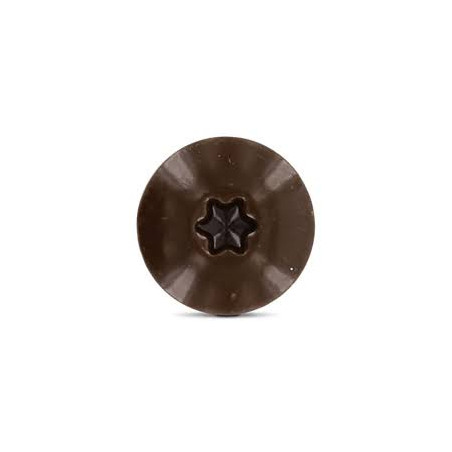1 x Head Facade Screws T20 5.5X38 Head Diameter: 12.3 Stainless Steel A2 Ral8014/Sepia Brown