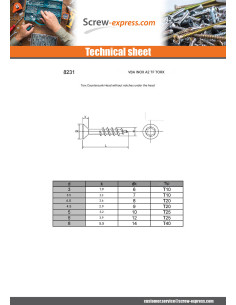 Chipboard Screw Stainless Steel A2 Countersunk Head 4X16... 2