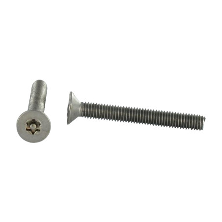1 x Machine Screw Stainless Steel A2 Security Countersunk Head T30 with pin M6X12
