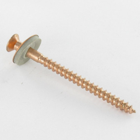 1 x Rsd Csk Woodscrews Bonded Sealing Washer Pan Countersunk Head Pozi Stainless Steel Stainless Steel A2 Brassy Neoprene