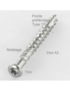 Decking Screw Countersunk Head With Serration T25 5X60... 2
