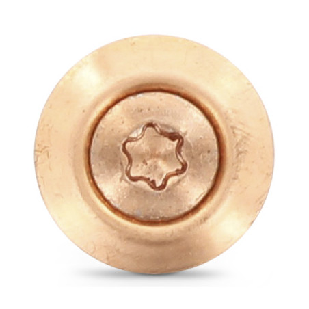 1 x Rsd Csk Woodscrews Bonded Sealing Washer Pan Countersunk Head T20 Stainless Steel A2 Brassy 4.5X100 Neoprene Bonded