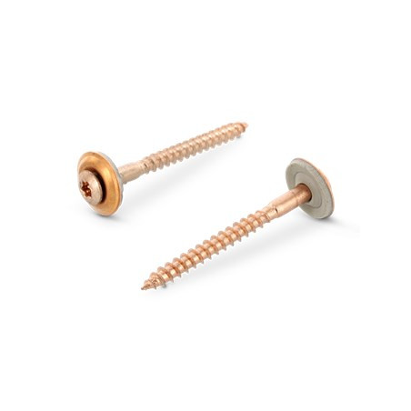 1 x Rsd Csk Woodscrews Bonded Sealing Washer Pan Countersunk Head T20 Stainless Steel A2 Brassy 5X250 Neoprene Bonded