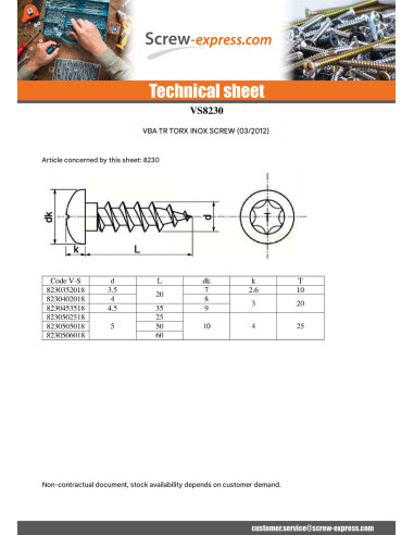 1 x Savis Chipsboard Screw Stainless Steel A2...