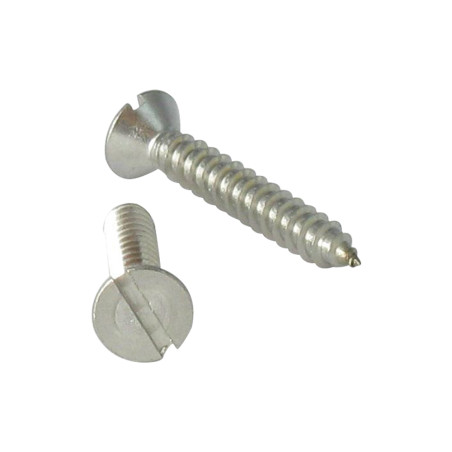 1 x Chipboard Screw Countersunk Head Slotted 4X25 Stainless Steel A2