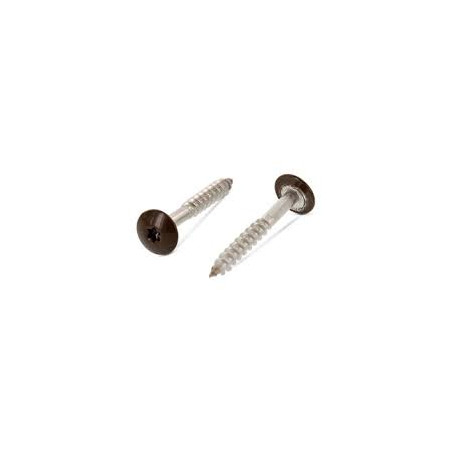 1 x Head Facade Screws T20 4.8X32 Head Diameter: 12.3 Stainless Steel A2 Ral8014/Sepia Brown