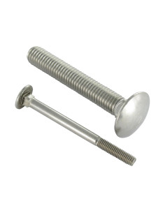 Carriage Bolt Stainless Steel A2 M8X60 Black Partial Thread