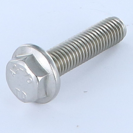 1 x Machine Screw Hexagonal Head Flanche Without Serration M8X20 Stainless Steel A2