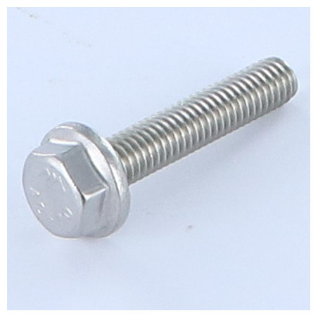 1 x Machine Screw Hexagonal Head Flanche Without Serration M5X25 Stainless Steel A2