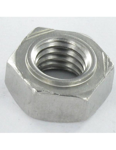 1 x Hexagonal nut Welding Stainless Steel A2 M4