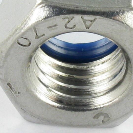 1 x Lock nut Stainless Steel A2 M5 Wax Lubricated