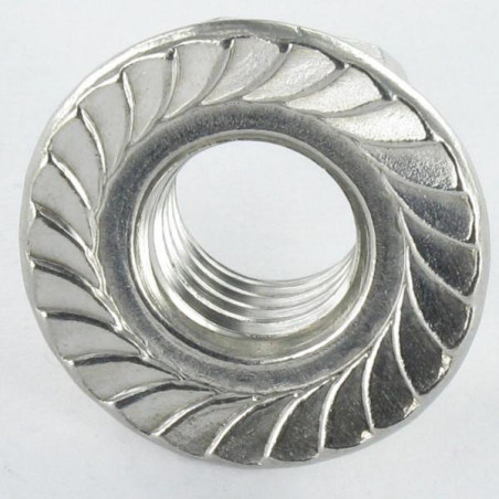 1 x Nut Hexagon Stainless Steel A2 Flange With Serration M3