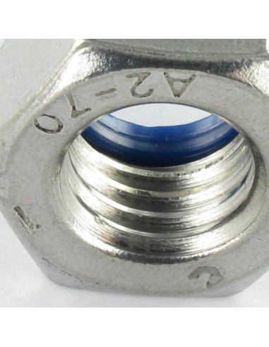 1 x Lock nut Stainless Steel A2 M8 Zinc Plated