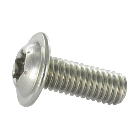 1 x Screw Machine Pan Head Flange T20 M4X16 Full Thread Stainless Steel A2