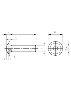 Machine Screw Pan Head Flange T25 M5X35 Full Thread... 2