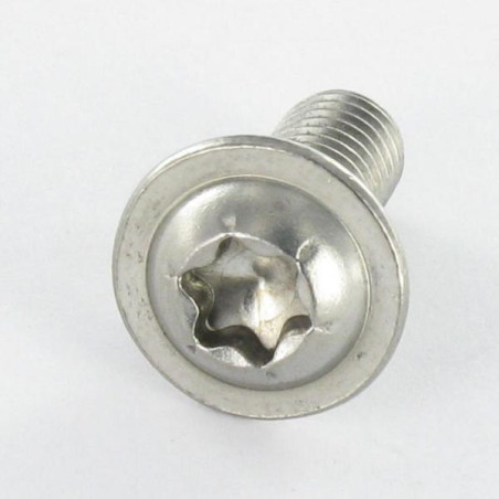 1 x Machine Screw Pan Head Flange T25 M5X35 Full Thread Stainless Steel A2