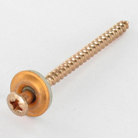 1 x Rsd Csk Woodscrews Bonded Sealing Washer Pan Countersunk Head Pozi Stainless Steel A2 Brassy Neoprene Bonded Sealing