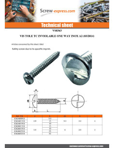 Thread Rolling Screw Security Pan Head ONE WAY 3.5X32... 2