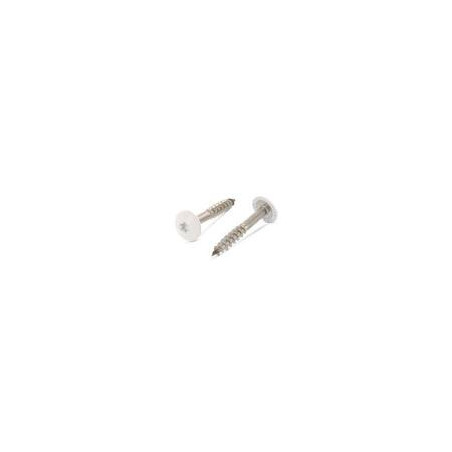 1 x Head Facade Screws T20 4.8X38 Head Diameter: 12.3 Stainless Steel A2 Ral1013/Oyster White