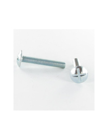 1 x Screw Mushroom Slotted In Cross M4X35 Full...