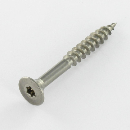 1 x Chipboard Screw Stainless Steel A2 Countersunk Head 8X80 Thread Length: 50 T40