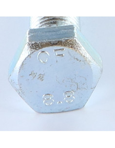 Machine Screw Hexagonal Head M20X80 Class 8.8 Zinc Plated 2