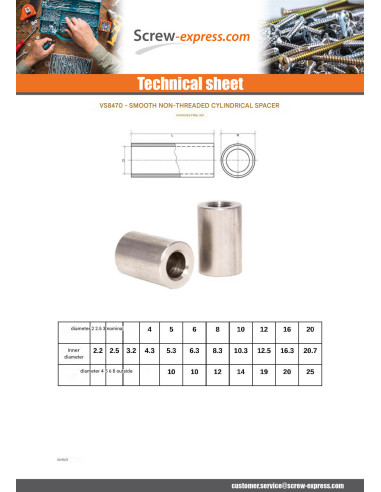 1 x Coupling Nut Cylindrical Smooth 4X18...