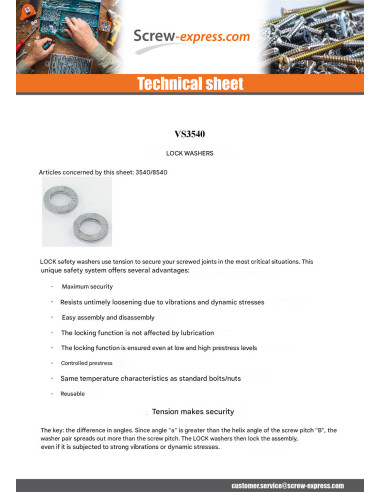 1 x Washer NORD-LOCK ® M18 Stainless Steel A4