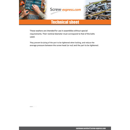 1 x Washer Flat M12X32X2.5 L Stainless Steel A2