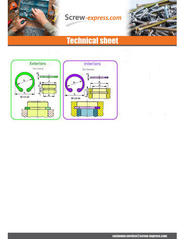 1 x Retaining Rings External Stainless Steel...