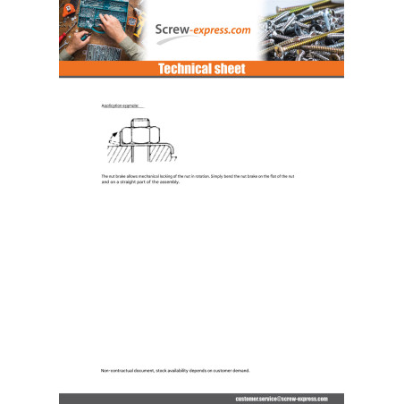 1 x Lock D Nut Bracket Of Diameter M10 Stainless Steel A2