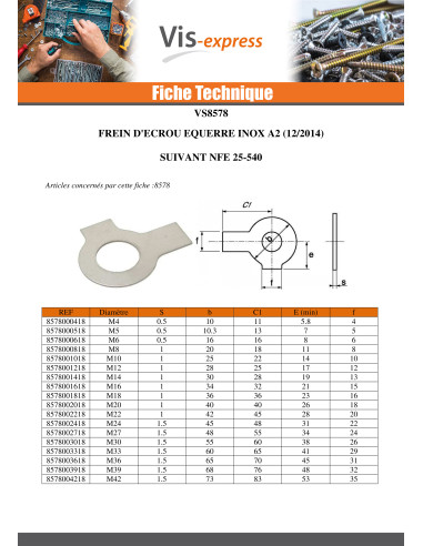 1 x Lock D Nut Bracket Of Diameter M5 Stainless...
