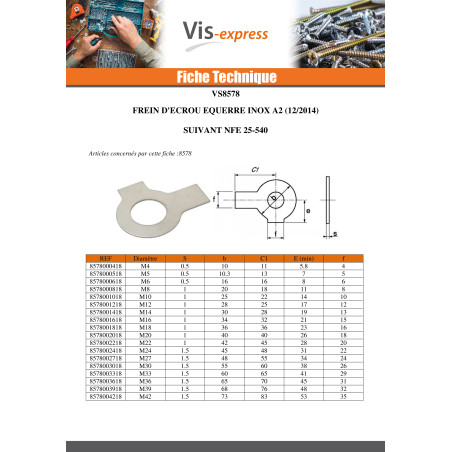 1 x Lock D Nut Brackets Of Diameter M24 Stainless Steel A2