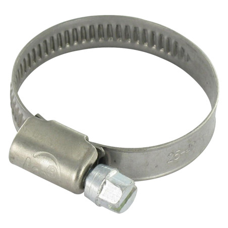 1 x Hose clamp Stainless Steel W4 Diameter 25 to 40 bandwidth 9 Screw Zinc Plated