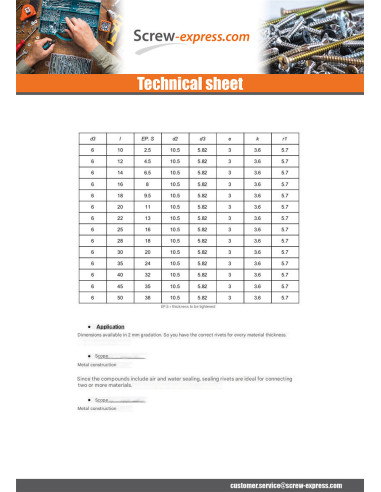 1 x Solid Rivet Round Head Stainless Steel A2...